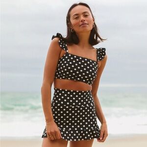 Albion Black and White Polka Dot Swim Set